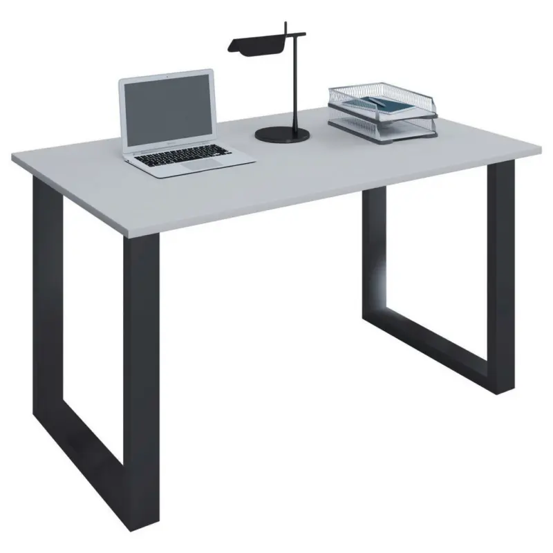 Schreibtisch 110/50/76 cm in Grau, Schwarz