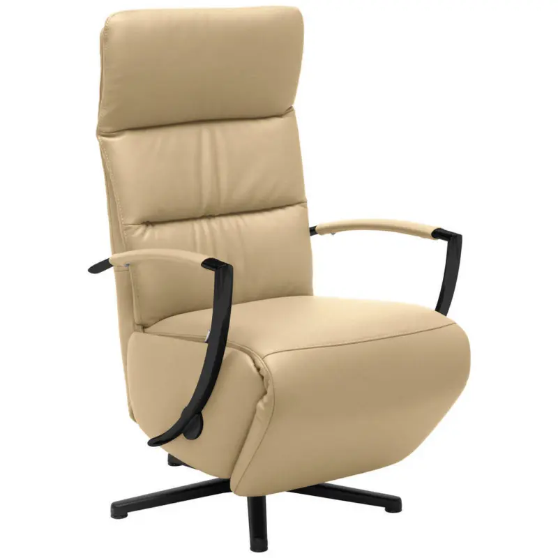 Relaxsessel in Leder Beige
