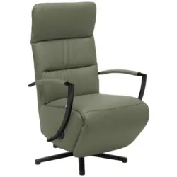 Relaxsessel in Leder Gr&uuml;n