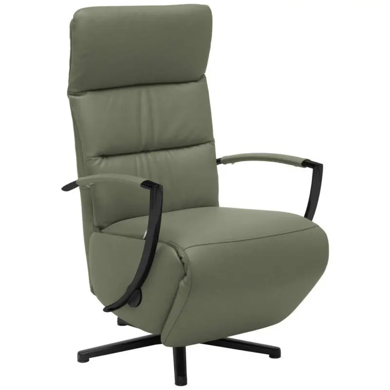 Relaxsessel in Leder Gr&uuml;n