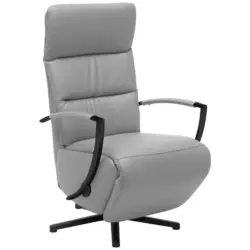 Relaxsessel in Leder Grau