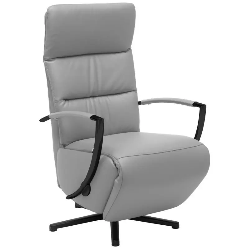 Relaxsessel in Leder Grau