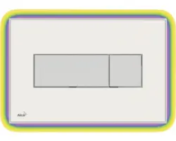 Betätigungsplatte Alca Komfort mit Beleuchtung 2-Mengentechnik weiß/rainbow