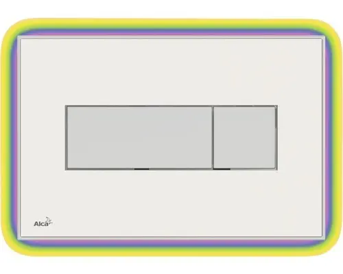 Betätigungsplatte Alca Komfort mit Beleuchtung 2-Mengentechnik weiß/rainbow