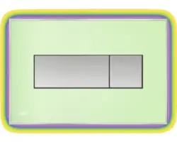 Betätigungsplatte Alca Komfort mit Beleuchtung 2-Mengentechnik grün/rainbow