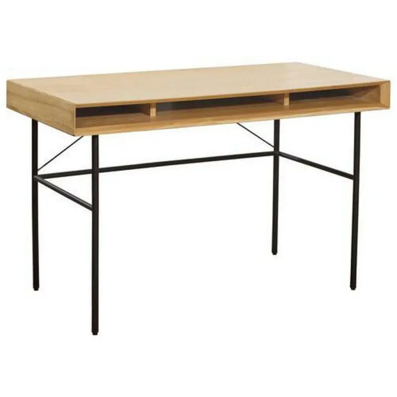 Schreibtisch 120/60/75 cm in Schwarz, Eichefarben