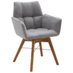 XXXLutz Lauterach - Ihr Möbelhaus bei Bregenz Armlehnstuhl in Holz, Textil Eichefarben, Hellgrau