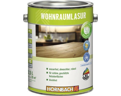 HORNBACH Wohnraumlasur weiß 2,5 l