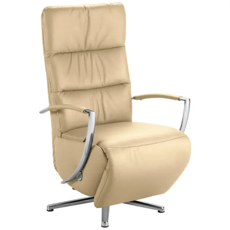 Relaxsessel in Leder Beige