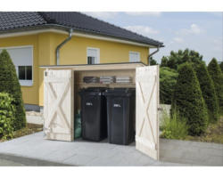 Fahrradgarage, Gartenschrank weka 205 x 84 cm natur