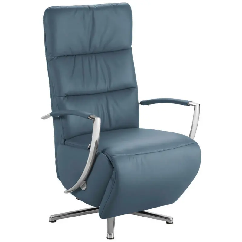 Relaxsessel in Leder Blau
