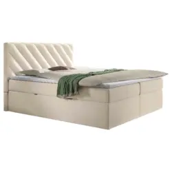 Boxspringbett 140/200 cm in Beige