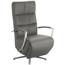 Relaxsessel in Leder Dunkelgrau