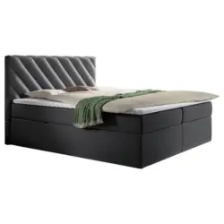 Boxspringbett 140/200 cm in Anthrazit