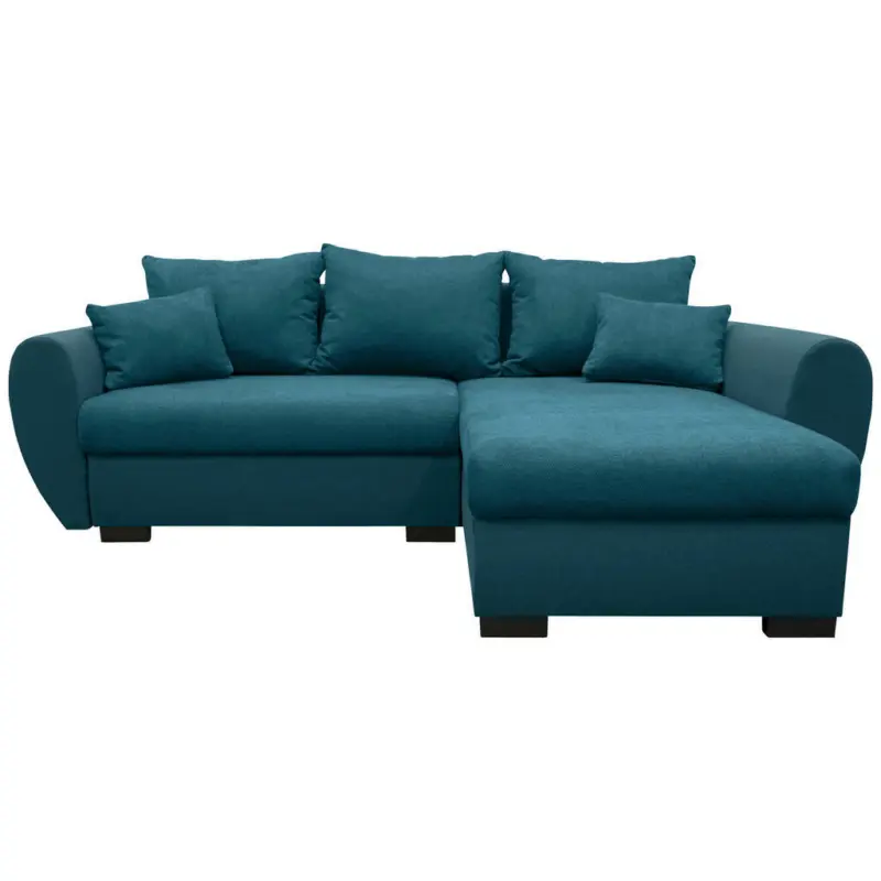 Ecksofa in Webstoff Türkis