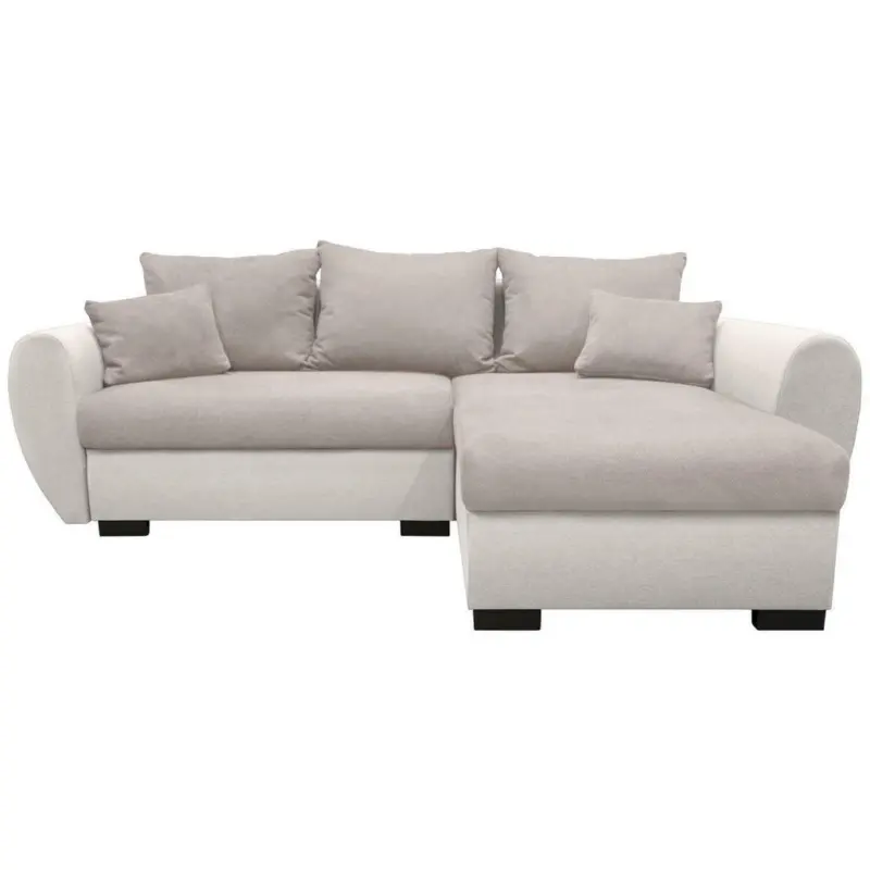 Ecksofa in Webstoff Creme
