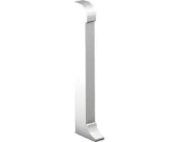 Endstück links für Sockelleiste, Aluminium silber 60x13 mm