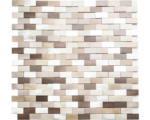 Hornbach Aluminiummosaik 30,1x30,4 cm silber braun gebürstet