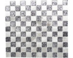 Hornbach Aluminiummosaik XAM A851 32,7x30,2 cm silber schwarz