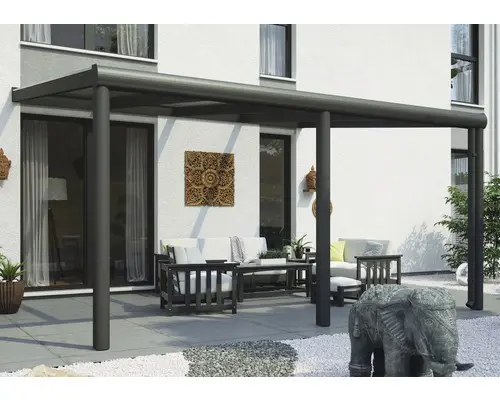 Terrassenüberdachung SKAN HOLZ Garda 434x257 cm anthrazit