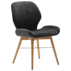 Stuhl in Holz, Textil Anthrazit