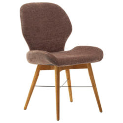 Stuhl in Holz, Textil Rostfarben, Wildeiche