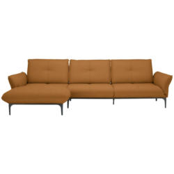 Ecksofa in Echtleder Braun