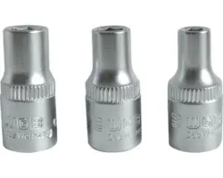 1/4" Steckschlüssel-Einsatz WGB, 6-kant, 3-tlg