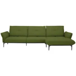 Ecksofa in Echtleder Grün