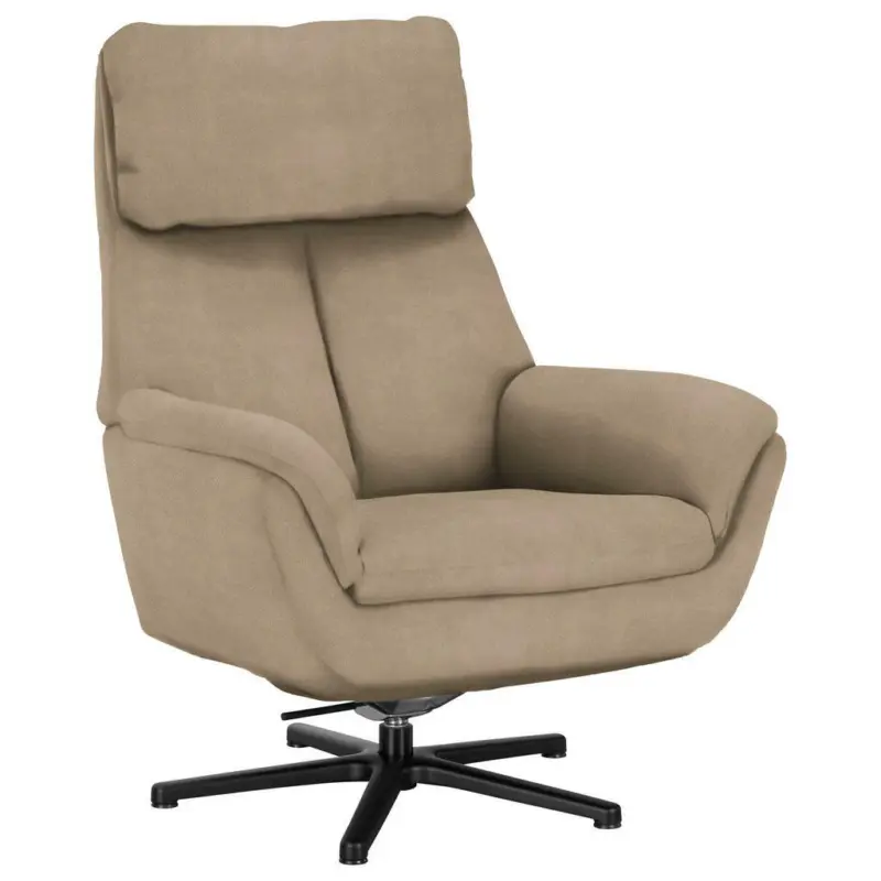 Relaxsessel in Textil Hellbraun