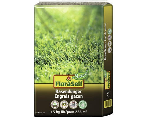 Rasendünger FloraSelf Nature 15 kg / 225 m²