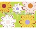 Hornbach Mini-Grußkarte Happy Birthday Blumen 7,7x5,5 cm
