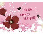 Hornbach Mini-Grußkarte Schön dass es dich gibt! 7,7x5,5 cm