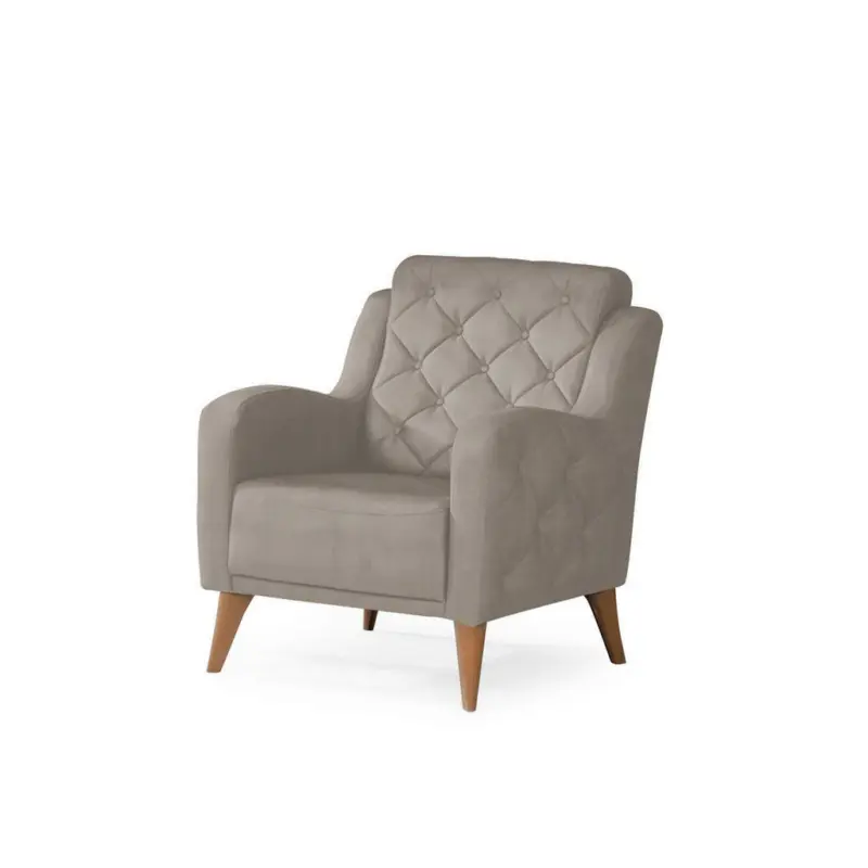 Sessel in Webstoff Sandfarben