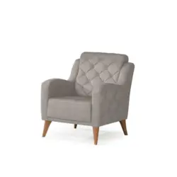 Sessel in Webstoff Hellgrau