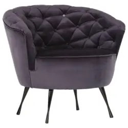 Sessel in Velours Schwarz