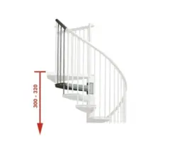 Höhenerweiterung für Spindeltreppe Pertura Zenobia Ø 120 cm für Geschoßhöhe bis 320 cm