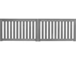 Doppeltor Konsta Girona ohne Schloßfräsung 300 x 90 cm basaltgrau