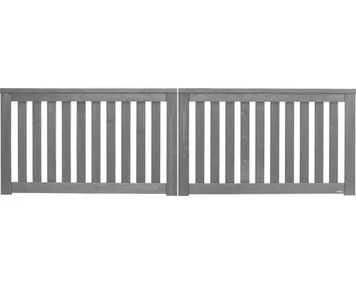 Doppeltor Konsta Girona ohne Schloßfräsung 300 x 90 cm basaltgrau