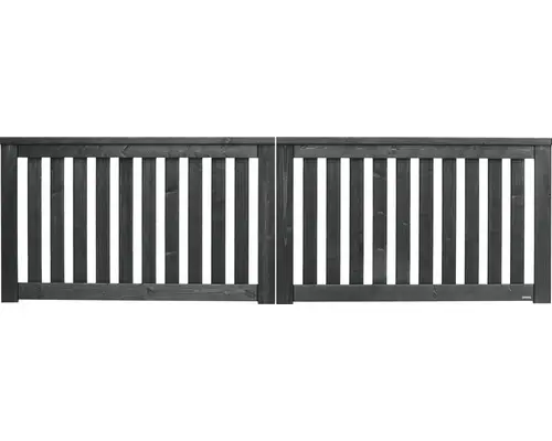 Doppeltor Konsta Girona ohne Schloßfräsung 300 x 90 cm anthrazit