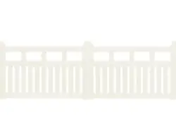 Doppeltor Konsta Elda ohne Schloßfräsung 300 x 100 cm cremeweiß