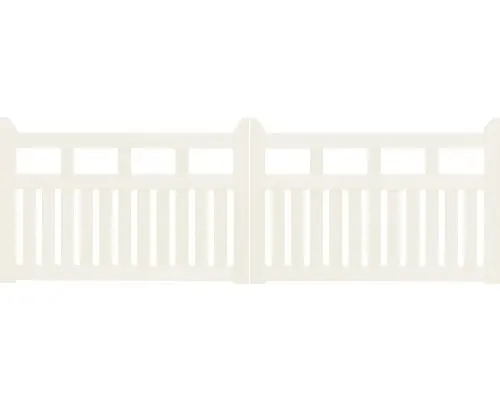 Doppeltor Konsta Elda ohne Schloßfräsung 300 x 100 cm cremeweiß