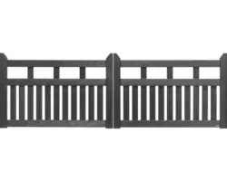 Doppeltor Konsta Elda ohne Schloßfräsung 300 x 100 cm anthrazit