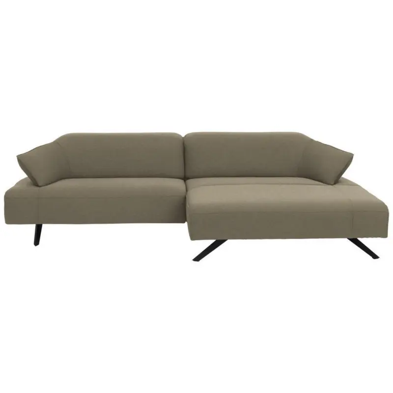 Ecksofa in Struktur Beige