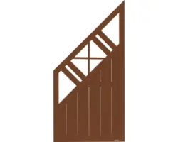 Abschlusselement Konsta Provence links 90 x 180/90 cm braun