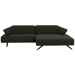 Ecksofa in Struktur Graubraun