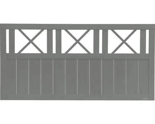 Vorgartenzaun Konsta Provence 180 x 90 cm basaltgrau
