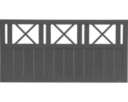 Vorgartenzaun Konsta Provence 180 x 90 cm anthrazit