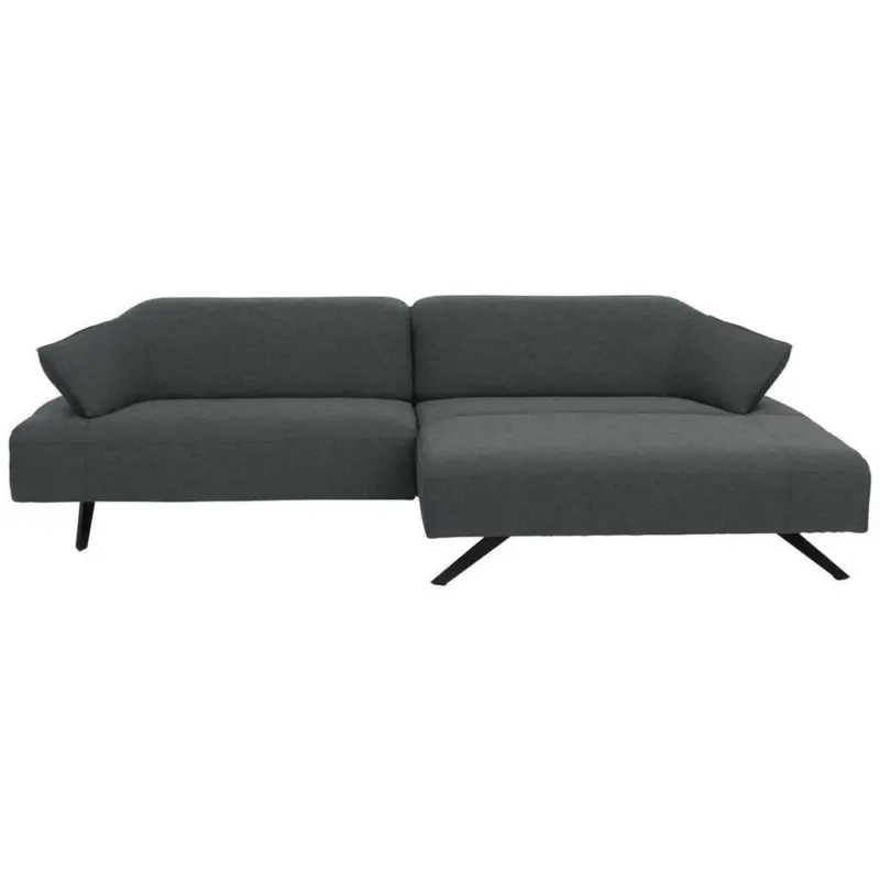 Ecksofa in Struktur Hellgrau