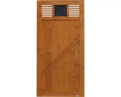 Einzeltor Konsta Latina mit Schloßfräsung 90 x 180 cm douglasie kirschbaumfarben lasiert